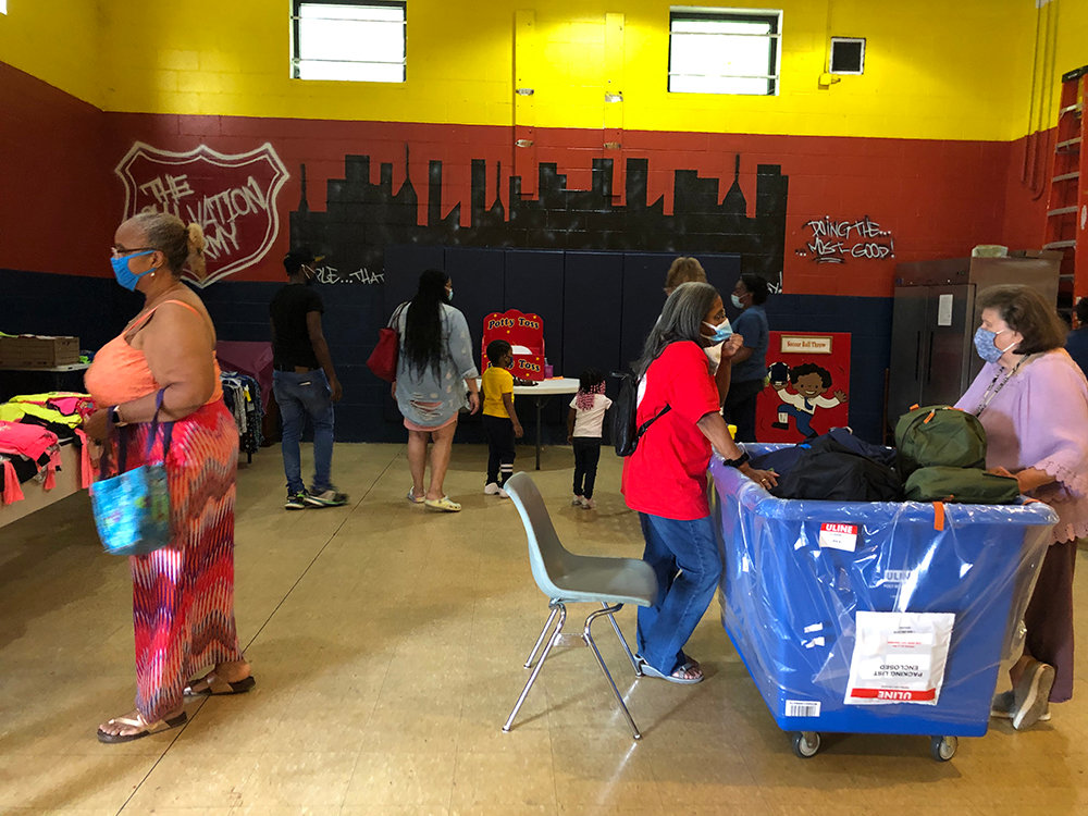Visitors to the Salvation Army’s Family Fun Day last Saturday.
